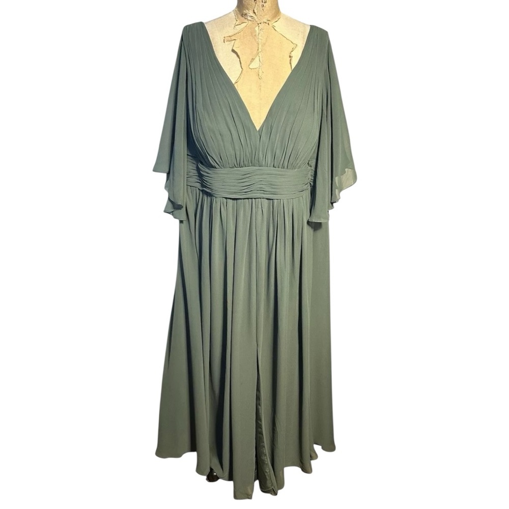 Azazie Olive Green Maxi Dress